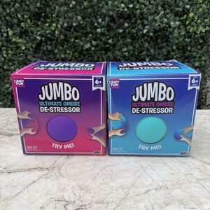 Rms Crazy Fun Jumbo Ultimate De-stressor Squishy Ball PINK And Blue Lot Of 2